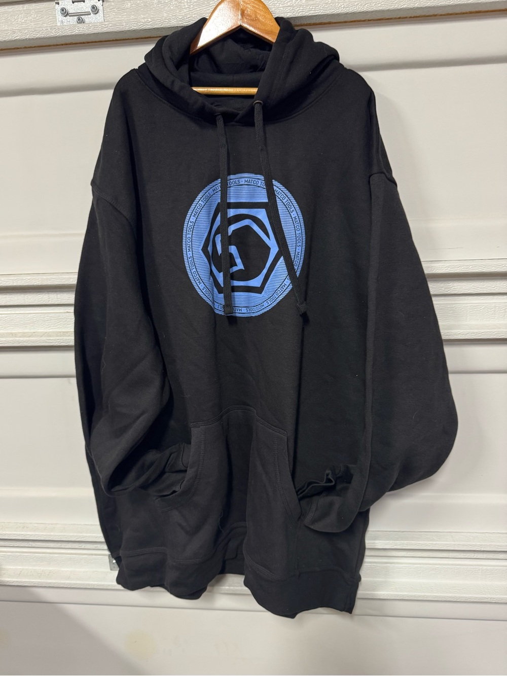 Matco Tools Black Hoodie Blue Circular Logo Graphic Pullover 3X 60/40 New